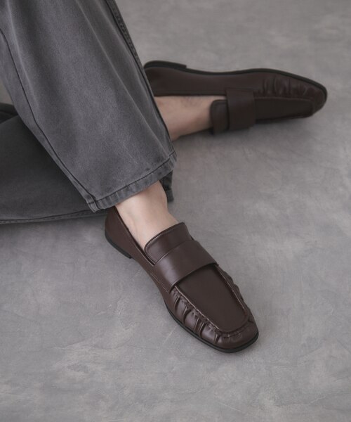 ギャザーローファー セール】メタリックギャザーローファー（ローファー）｜SENSE OF PLACE