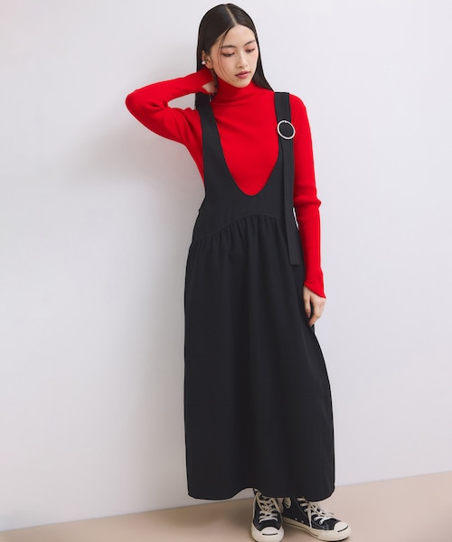 WEB限定】ディープネックAラインワンピース｜アダムエロペの通販