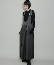 【WEB限定】ディープネックAラインワンピース