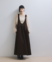【WEB限定】ディープネックAラインワンピース