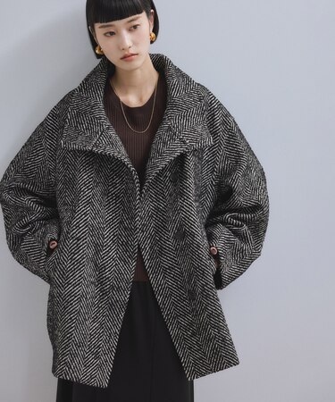 【WEB限定】スタンドカラーウールミドルコート