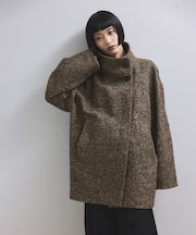【WEB限定】スタンドカラーウールミドルコート