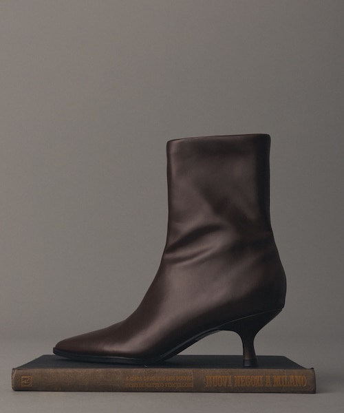 【美品】ADAM ET ROPE' ☆ポインテッドストレッチブーツ ゴールド ADAM ET ROPE' ブーツ ポインテッドトゥストレッチブーツ