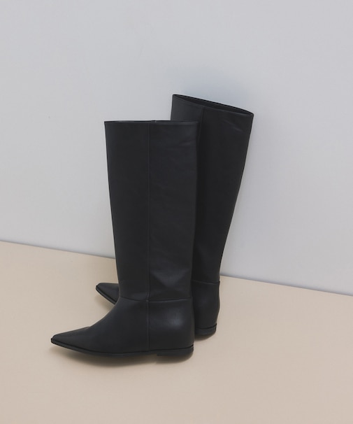 インヒールロングブーツ