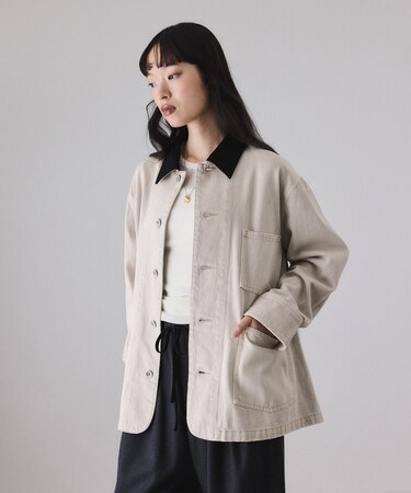 【サステナブル】デニム＆カツラギカバーオール