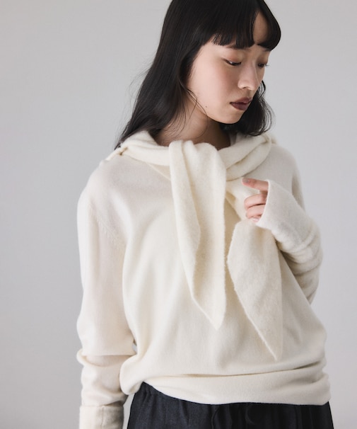 BASOLマフラーニットキャップ＆アームウォーマー