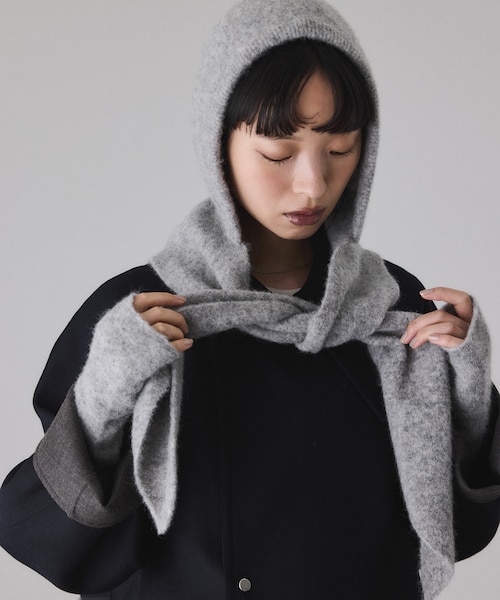 BASOLマフラーニットキャップ＆アームウォーマー｜アダムエロペ