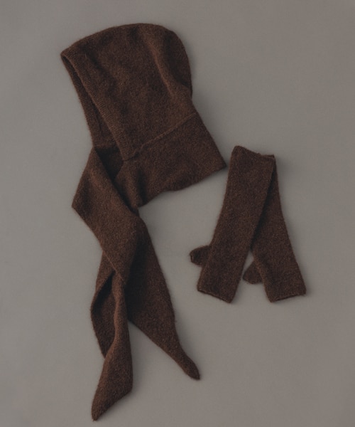 BASOLマフラーニットキャップ＆アームウォーマー｜アダムエロペの通販