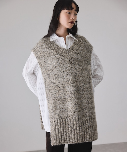 2WAYムリネニットベスト｜アダムエロペの通販｜&mall（アンドモール