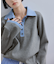【WEB限定】・【サステナブル】バイカラーポロニットプルオーバー