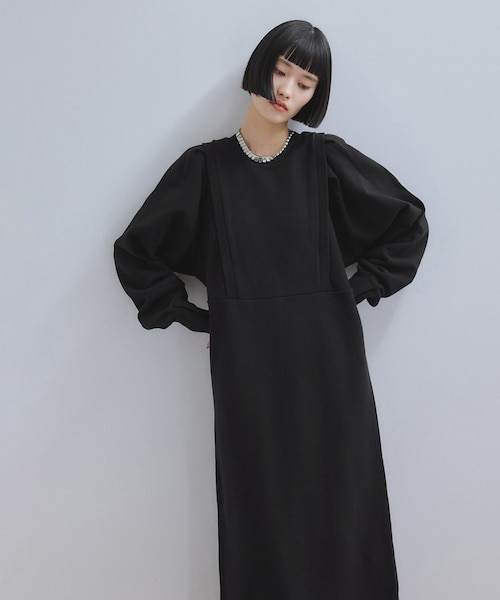 WEB限定】・【サステナブル】バルーンスリーブスウェットワンピース