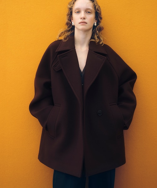 極美品✨アダムエロペ 23AW ウールボンディングロングコート オーバー