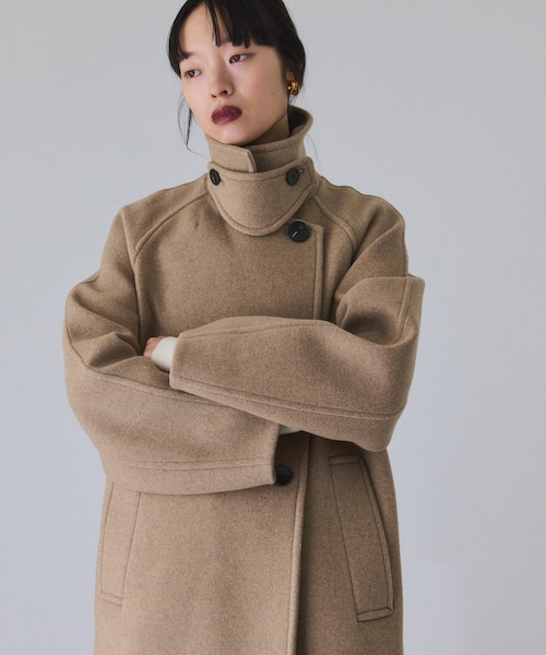 m*g様 アダムエロペ　ウールボンディングミドルコート　グレー　未使用　36 ウールボンディングミドルコート｜アダムエロペの通販｜&mall（アンド