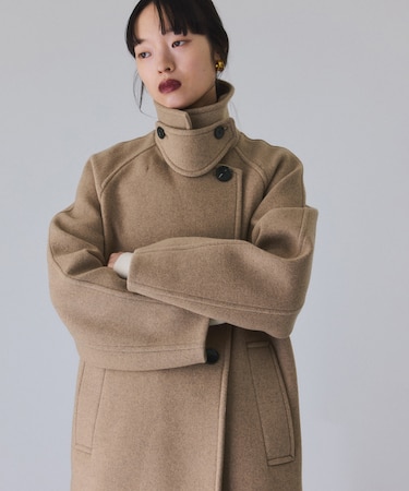 ウールボンディングミドルコート