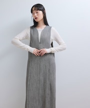 【WEB限定】ストレートセミツイードワンピース