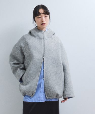 【WEB限定】メランジボンディングフーディーブルゾン