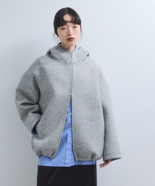 【WEB限定】メランジボンディングフーディーブルゾン