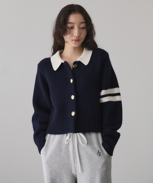 【完売品】アダムエロペ　【WEB限定】ポロニットカーディガン WEB限定】ポロニットカーディガン｜アダムエロペの通販｜&mall（アンド