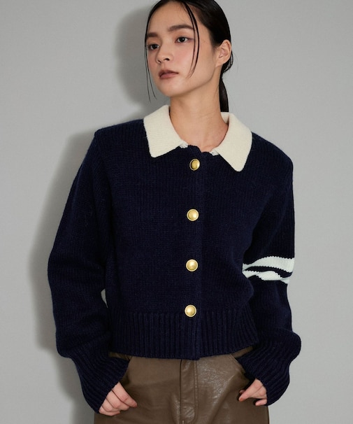 【WEB限定】ポロニットカーディガン