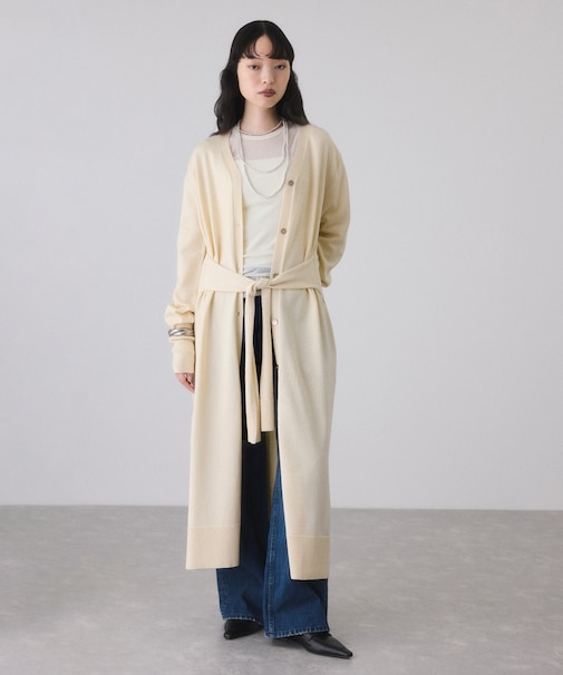 【サステナブル】ウエストノットニットワンピース