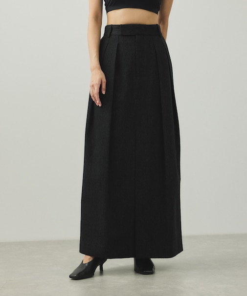 【EMOELLE】ウールコットン2タックスカート