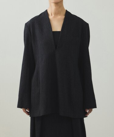 【EMOELLE】ウールコットンジャケットライクブラウス