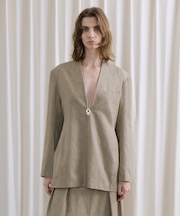 【EMOELLE】ウールコットンジャケットライクブラウス