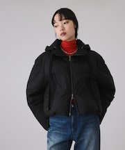 【サステナブル】2WAYフーディショートダウン/撥水