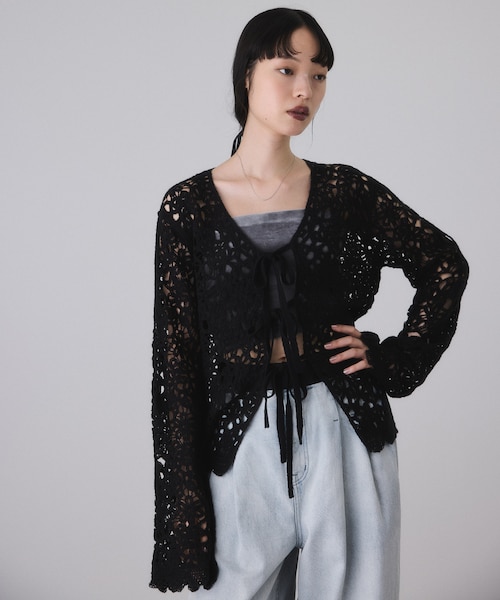 アダムエロペ（ADAM ET ROPE’）/ウールクロシェレーストップス ウールクロシェレーストップス｜アダムエロペの通販｜&mall（アンド