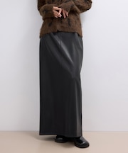 【WEB限定】シンセティックレザータイトスカート