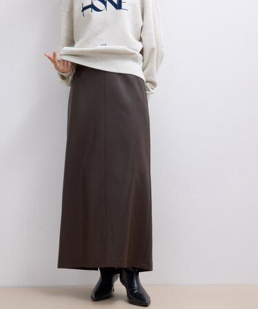 【WEB限定】シンセティックレザータイトスカート