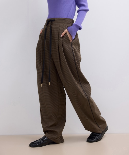 【WEB限定】チェックバレルパンツ