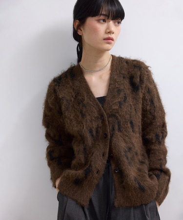 【WEB限定】ブラッシュレオパードカーディガン