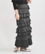 【サステナブル】フリルニットスカート