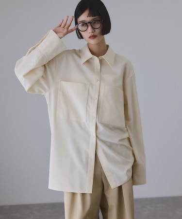 ダブルポケットウールシャツ