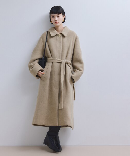 【WEB限定】ベルテッドオーバーサイズロングコート