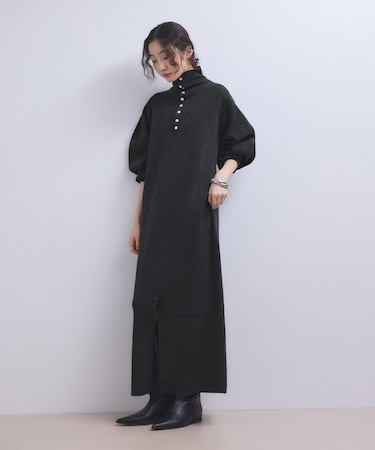 【WEB限定】2WAYニットポロワンピース