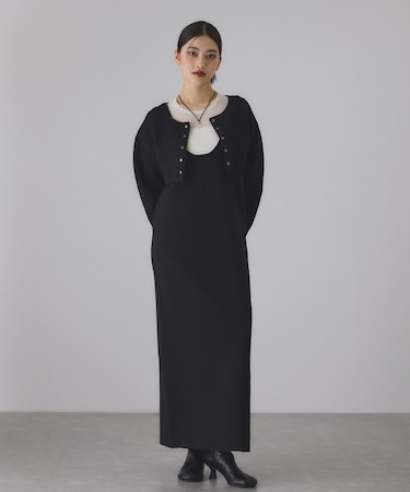 フォルムカーディガンセットワンピース