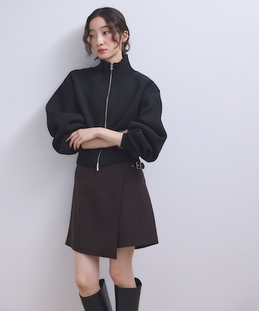 【WEB限定】ショートジャカードドライバーズニット