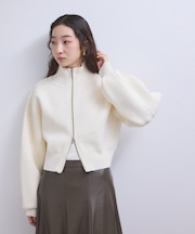 【WEB限定】ショートジャカードドライバーズニット