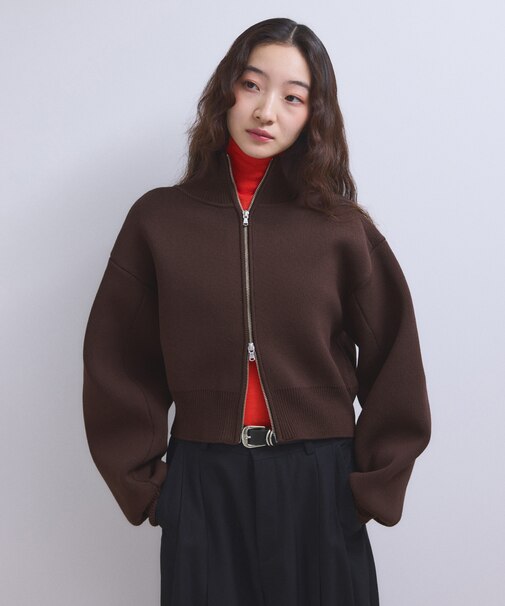 【WEB限定】ショートジャカードドライバーズニット