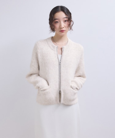 【WEB限定】フラッフィージップショートカーディガン