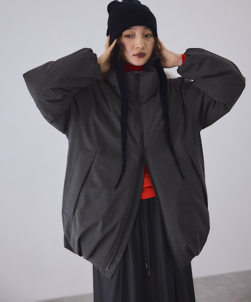 【サステナブル】ウールMIXミドルダウン/撥水