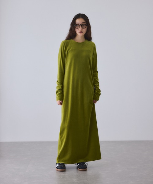 アダム・エ・ロペ　ベロア BOTANICAL DYED LOOSE DRESS ベロア BOTANICAL DYED DRESS｜アダムエロペの通販｜&mall（アンド