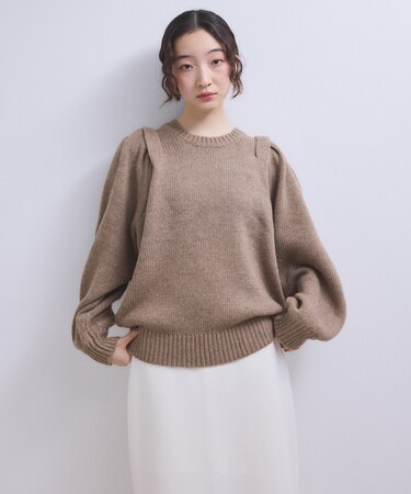 【WEB限定】ショルダータックニットプルオーバー