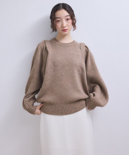 【WEB限定】ショルダータックニットプルオーバー