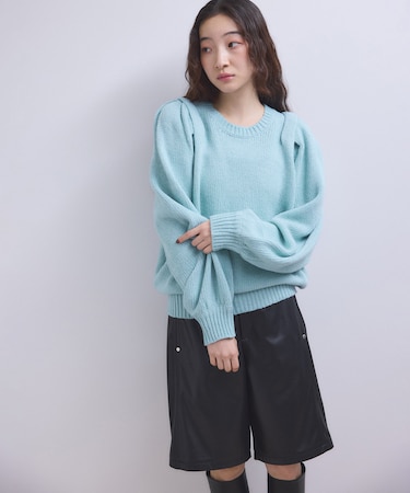 【WEB限定】ショルダータックニットプルオーバー
