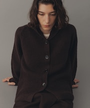 イタリアンウールフーディーカーディガン