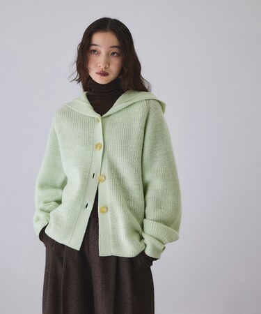 イタリアンウールフーディーカーディガン