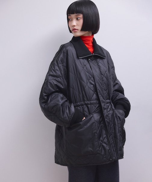 【サステナブル】リバーシブルドロストキルティングブルゾン/撥水